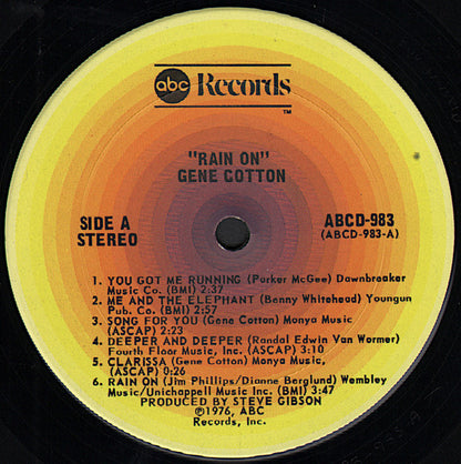 Gene Cotton : Rain On (LP, Album, Pit)