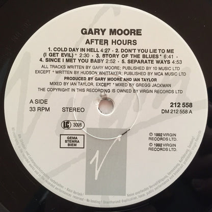 Gary Moore : After Hours (LP, Album)