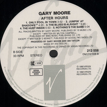 Gary Moore : After Hours (LP, Album)