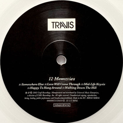 Travis : 12 Memories (LP, Album, Ltd, RE, Whi)