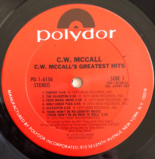 C.W. McCall : C.W. McCall's Greatest Hits (LP, Comp, Club, CRC)