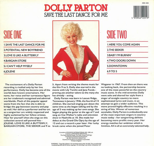 Dolly Parton : Save The Last Dance For Me (LP, Comp)