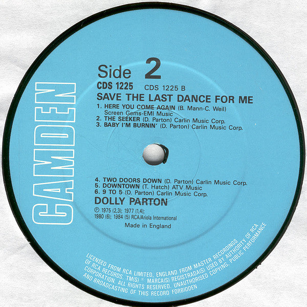 Dolly Parton : Save The Last Dance For Me (LP, Comp)