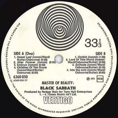 Black Sabbath : Master Of Reality (LP, Album)