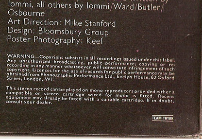 Black Sabbath : Master Of Reality (LP, Album)