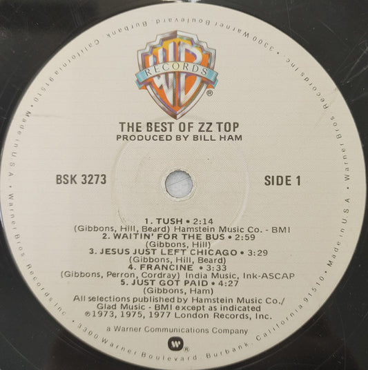 ZZ Top : The Best Of ZZ Top (LP, Comp, RE, Win)
