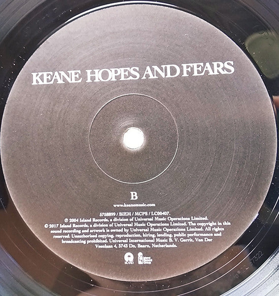 Keane : Hopes And Fears (LP, Album, RE, MPO)