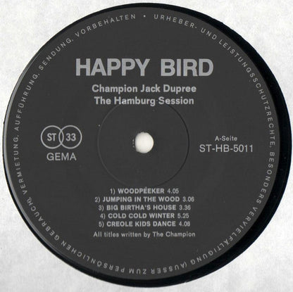 Champion Jack Dupree Featuring Rainer Baumann, Gagey Mrozek, Achim Reichel, Steffi Stephan, Jean-Jacques Kravetz, Ringo Funk, Stefan Wulff : The Hamburg Session (LP, Album)