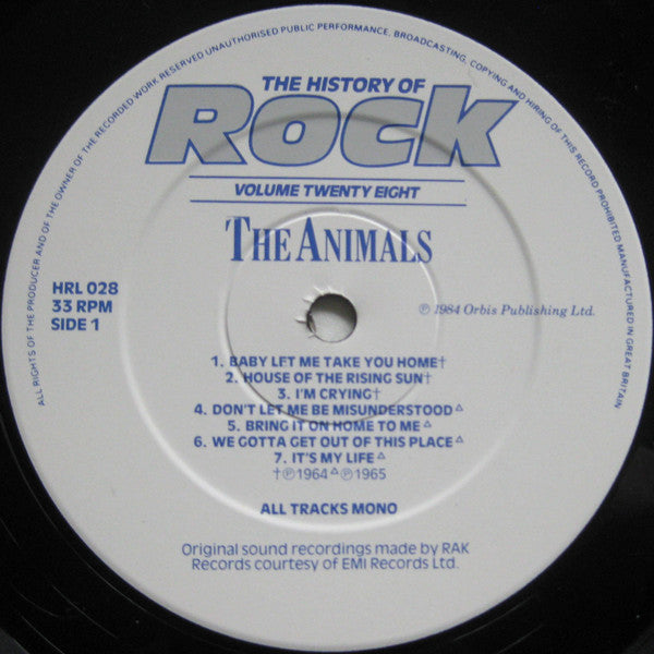 The Animals / Various : The History Of Rock (Volume Twenty Eight) (2xLP, Comp)