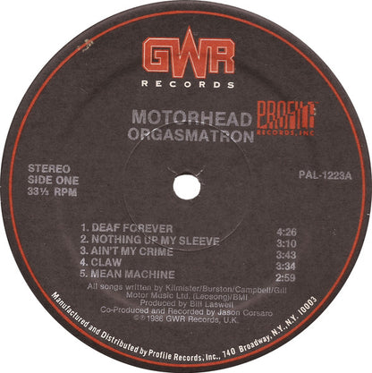 Motörhead : Orgasmatron (LP, Album)