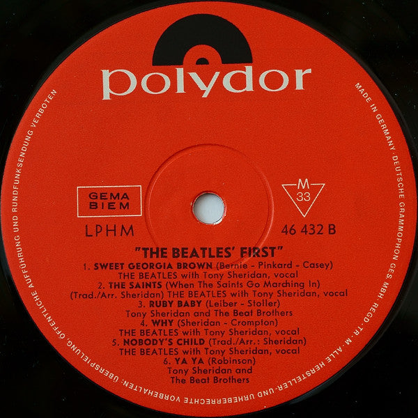 The Beatles Featuring Tony Sheridan & Guests* : The Beatles' First (LP, Comp, Mono)