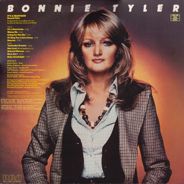 Bonnie Tyler : It's A Heartache (LP, Album)
