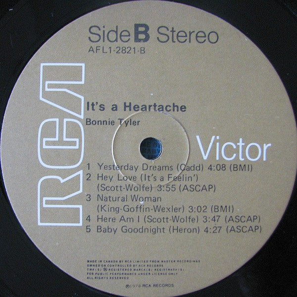 Bonnie Tyler : It's A Heartache (LP, Album)