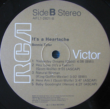 Bonnie Tyler : It's A Heartache (LP, Album)