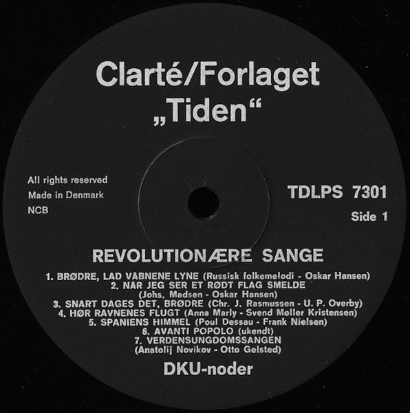 DKU - Noder : Revolutionære Sange (LP, RE)