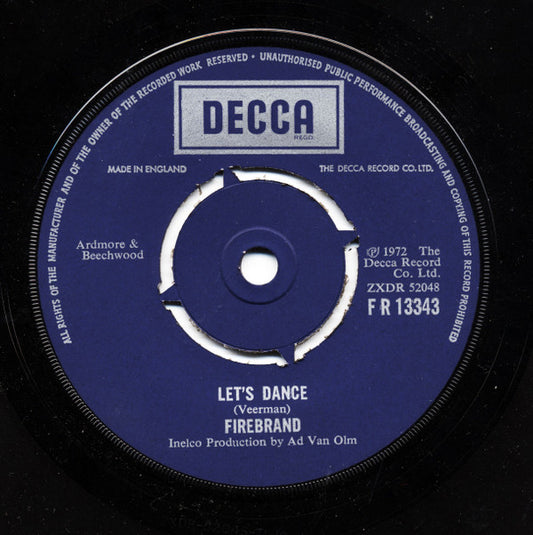 Firebrand (4) : Lets Dance (7", Single)