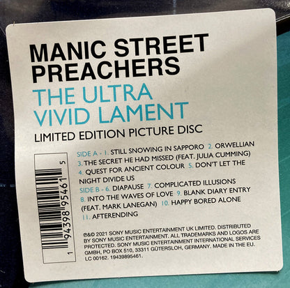Manic Street Preachers : The Ultra Vivid Lament (LP, Album, Ltd, Pic)