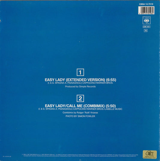 Ivana Spagna : Easy Lady (Extended Version) (12", Maxi)