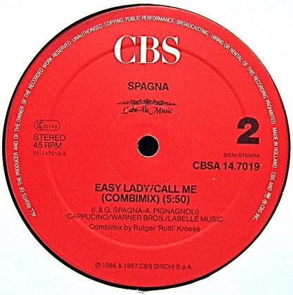 Ivana Spagna : Easy Lady (Extended Version) (12", Maxi)