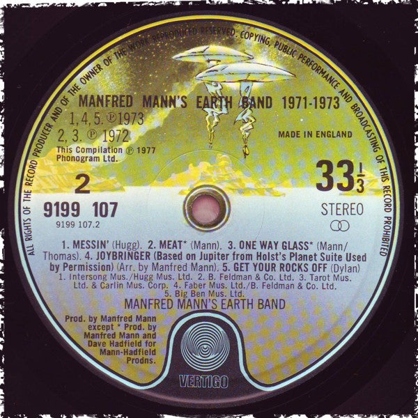 Manfred Mann's Earth Band : 1971 - 1973 (LP, Comp)