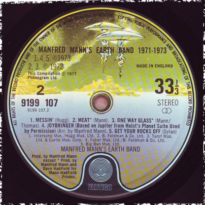 Manfred Mann's Earth Band : 1971 - 1973 (LP, Comp)
