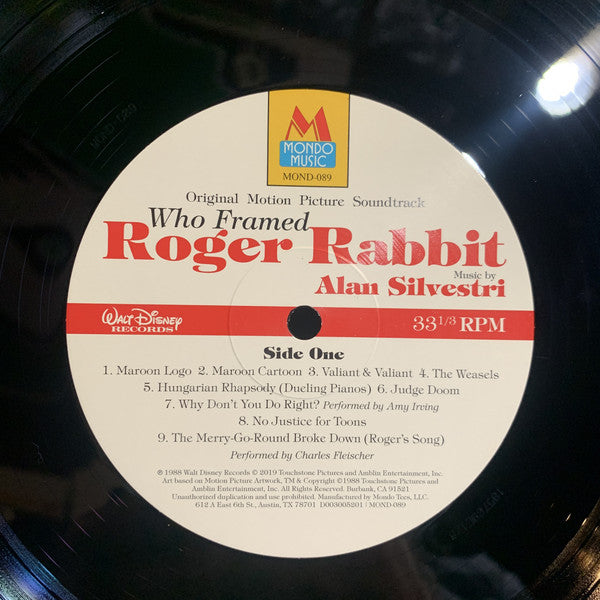 Alan Silvestri : Who Framed Roger Rabbit (Original Motion Picture Soundtrack) (LP, RE, 180)