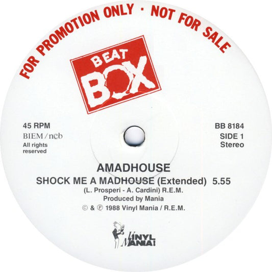 Amadhouse : Shock Me Amadhouse (12", Promo)