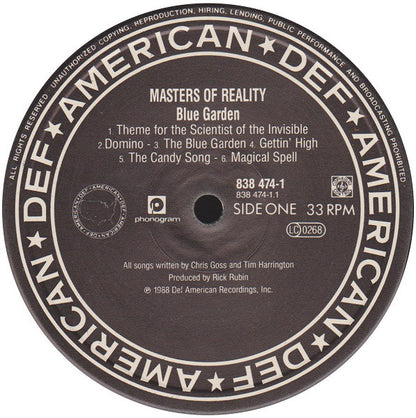 Masters Of Reality : Blue Garden (LP, Album, Gat)