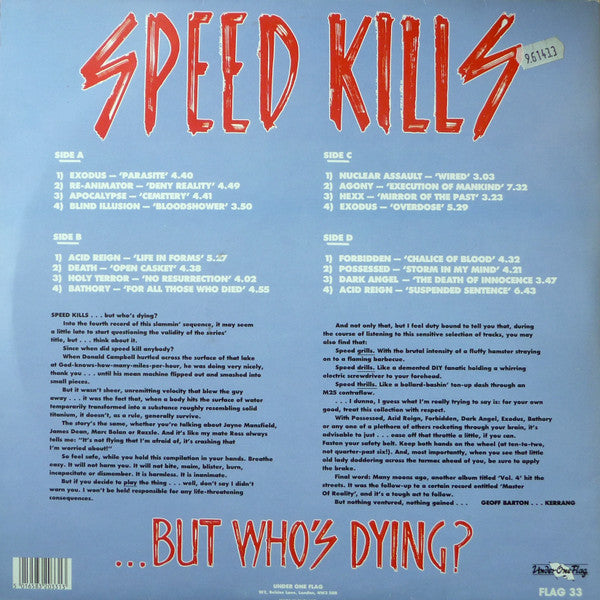Various : Speed Kills...But Who's Dying? Volume 4 Of The Ultimate In Thrash (2xLP, Comp)