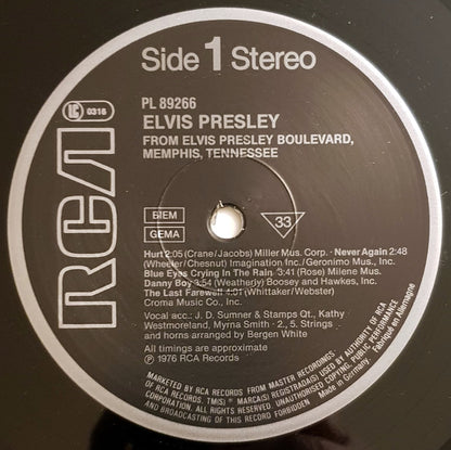 Elvis Presley : From Elvis Presley Boulevard, Memphis, Tennessee (LP, Album, RE)