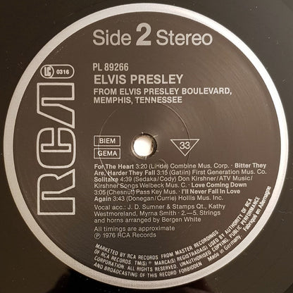 Elvis Presley : From Elvis Presley Boulevard, Memphis, Tennessee (LP, Album, RE)