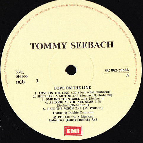 Tommy Seebach Featuring Debbie Cameron : Love On The Line (LP, Album)