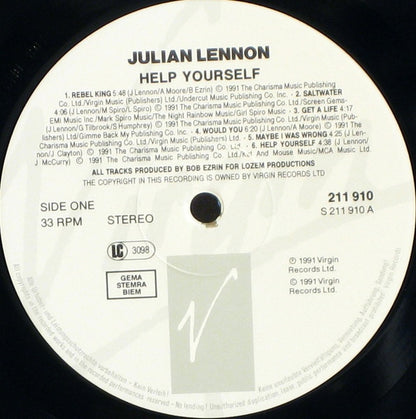 Julian Lennon : Help Yourself (LP, Album)