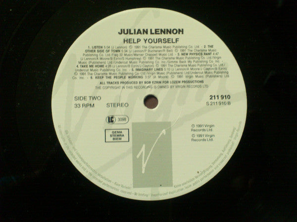 Julian Lennon : Help Yourself (LP, Album)
