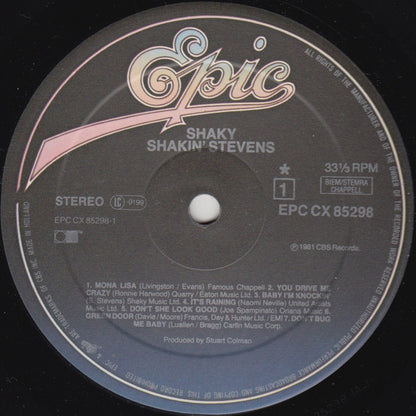 Shakin' Stevens : Shaky (LP, Album, CX )