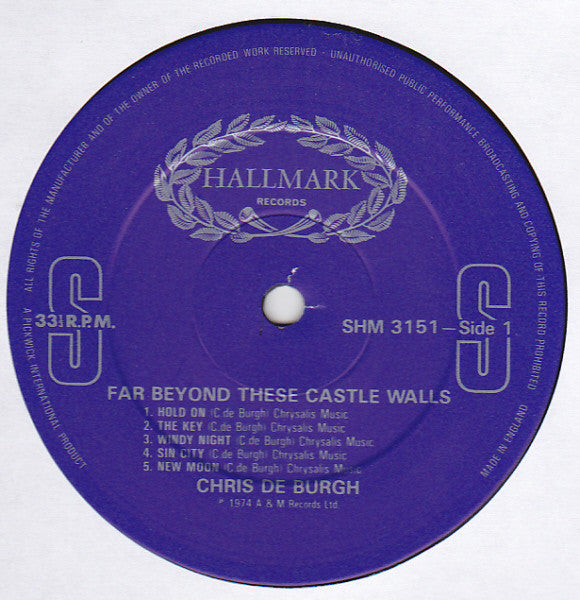 Chris de Burgh : Far Beyond These Castle Walls (LP, Album, RE)