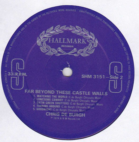 Chris de Burgh : Far Beyond These Castle Walls (LP, Album, RE)