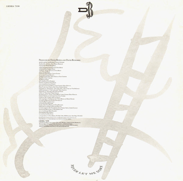 David Bowie : Never Let Me Down (LP, Album)