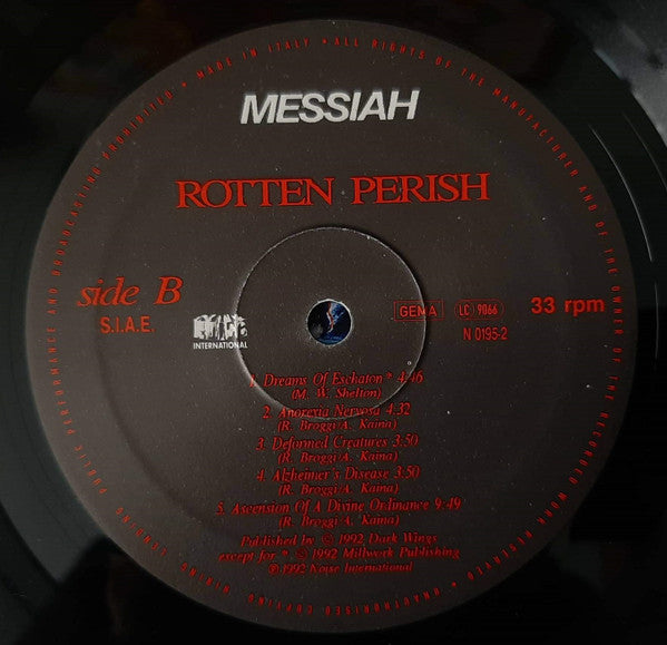 Messiah (5) : Rotten Perish (LP, Album)