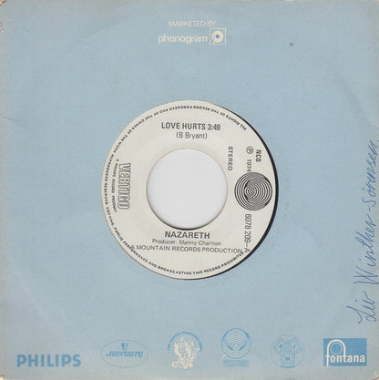 Nazareth (2) : Love Hurts (7", Single)