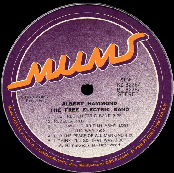 Albert Hammond : The Free Electric Band (LP, Album, Gat)