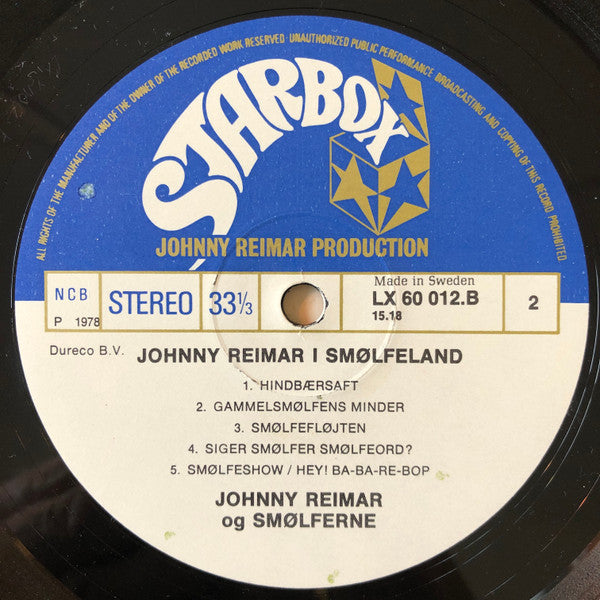 Johnny Reimar og The Smurfs (2) : Johnny Reimar I Smølfeland (LP, Album)
