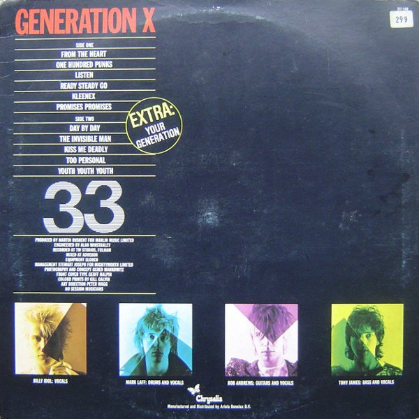 Generation X (4) : Generation X (LP, Album, Top)