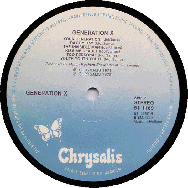 Generation X (4) : Generation X (LP, Album, Top)