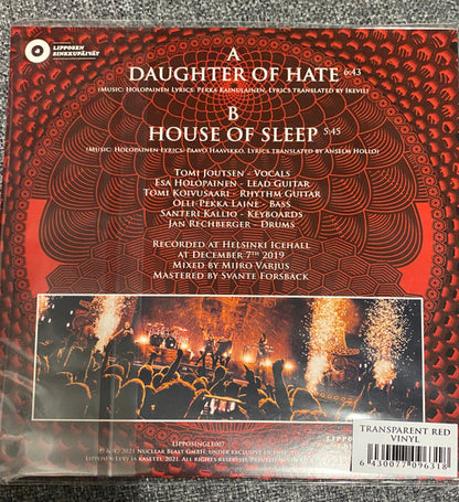Amorphis : Daughter Of Hate / House Of Sleep (7", Single, Ltd, Red)