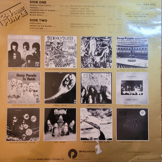 Deep Purple : 24 Carat Purple (LP, Comp, Nic)