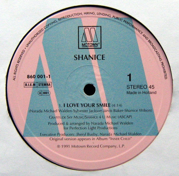 Shanice : I Love Your Smile (12")