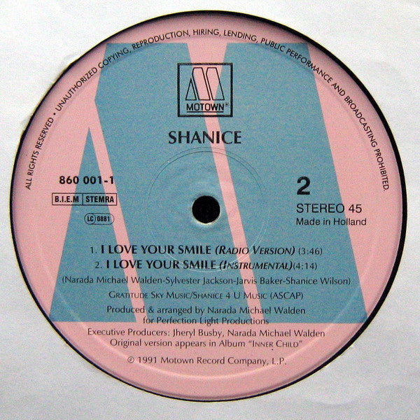 Shanice : I Love Your Smile (12")