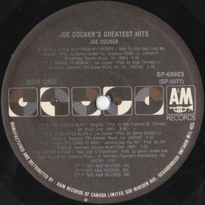 Joe Cocker : Joe Cocker's Greatest Hits (LP, Comp, RE)