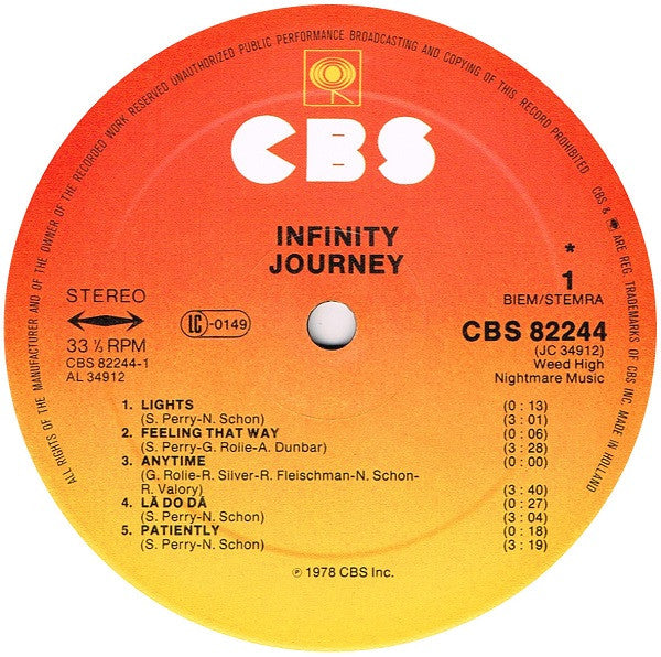 Journey : Infinity (LP, Album)